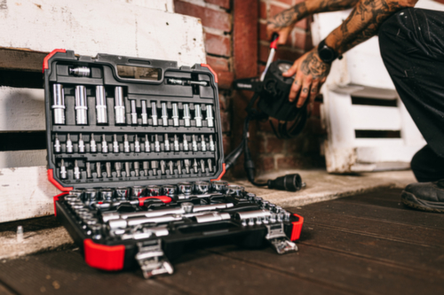 GEDORE R46003094 Steckschlüssel-Satz 1/4"+1/2" 94-teilig