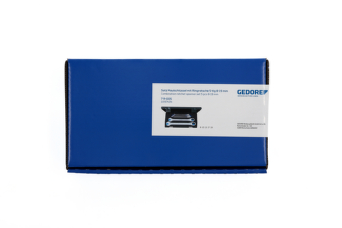 GEDORE 7 R-005 Satz Maulschlüssel mit Ringratsche 5-teilig 8-19 mm