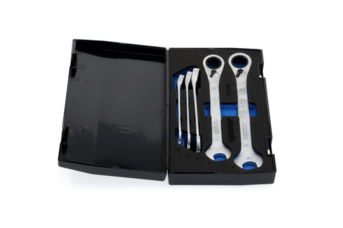 GEDORE 7 UR-005 Satz Maulschlüssel mit Ringratsche