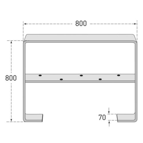 Moravia Fahrrad-Anlehnbügel CITY GILA aus Flachstahl