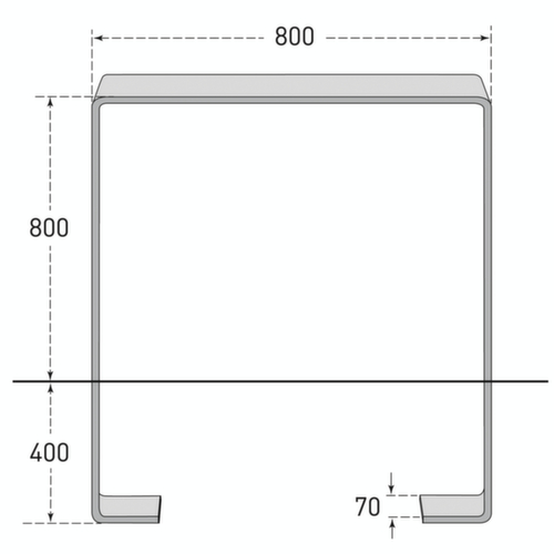 Moravia Fahrrad-Anlehnbügel CITY GILA aus Flachstahl