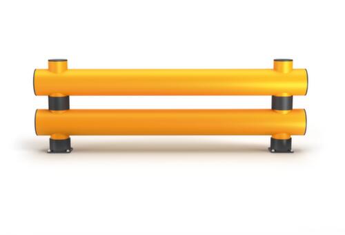 a.m.p.e.r.e. Rammschutz-Barriere Rack Mammut®, Doppelplanke, Länge 10000 mm