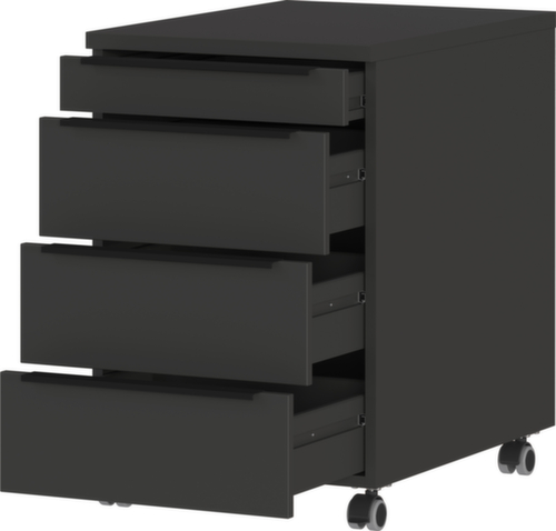 Rollcontainer GW-MAILAND 4377, 3 Schublade(n), graphit/graphit