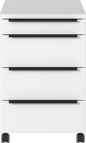 Rollcontainer GW-MAILAND 4377, 3 Schublade(n), weiß/weiß