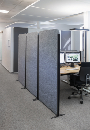 MAUL Stellwand-Tafel MAULcocoon, Höhe x Breite 1820 x 1000 mm, Wand dunkelgrau