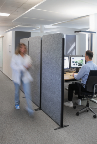 MAUL Stellwand-Tafel MAULcocoon, Höhe x Breite 1820 x 1000 mm, Wand dunkelgrau