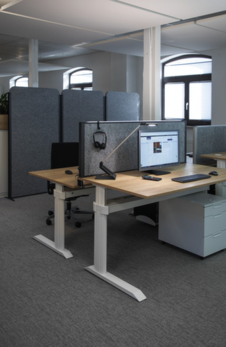 MAUL Stellwand-Tafel MAULcocoon, Höhe x Breite 1820 x 1000 mm, Wand dunkelgrau