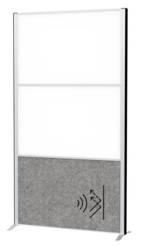 MAUL Stellwand-Tafel MAULconnecto, Höhe x Breite 1800 x 1000 mm, Wand weiß/dunkelgrau