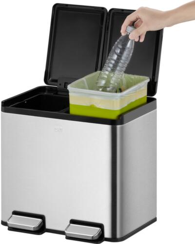 Tretabfallsammler EKO mit fingerabdruckfester Beschichtung, 2 x 10 l