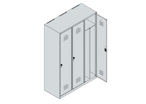 C+P Spind Classic Plus für Schwarz-Weiß-Trennung, Abteilbreite 400 mm