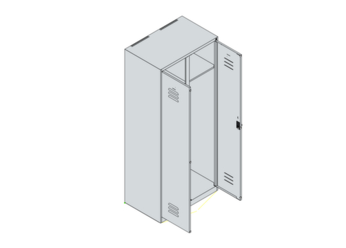 C+P Spind Classic Plus für Schwarz-Weiß-Trennung, Abteilbreite 400 mm