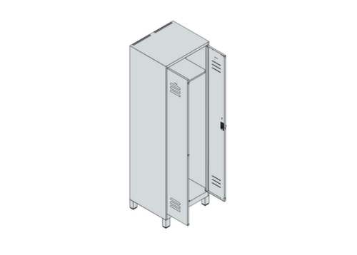 C+P PSA-Spind Classic Plus für Schwarz-Weiß-Trennung, Abteilbreite 300 mm