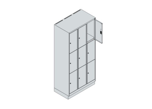 C+P Schließfachschrank Classic Plus, 9 Fächer
