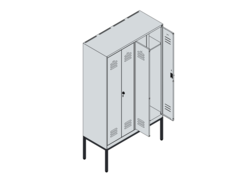 C+P Spind Classic Plus für Schwarz-Weiß-Trennung, Abteilbreite 300 mm