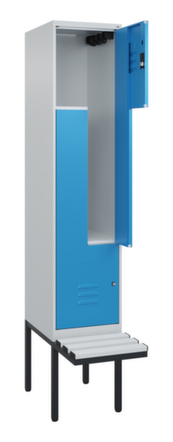C+P Z-Spind Classic Plus mit untergebauter Sitzbank, Abteilbreite 400 mm