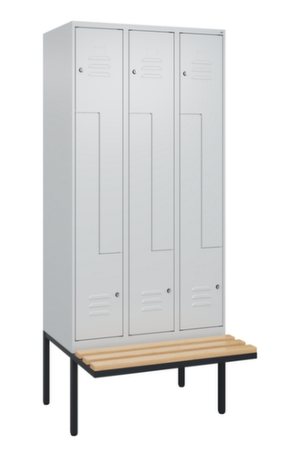 C+P Z-Spind Classic Plus mit untergebauter Sitzbank, Abteilbreite 300 mm