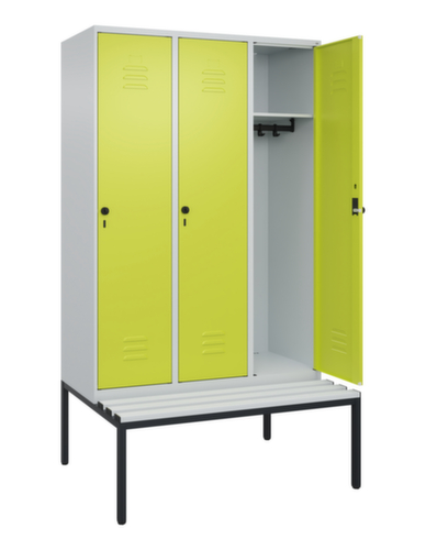 C+P Spind Classic Plus mit Sitzbank, Abteilbreite 400 mm