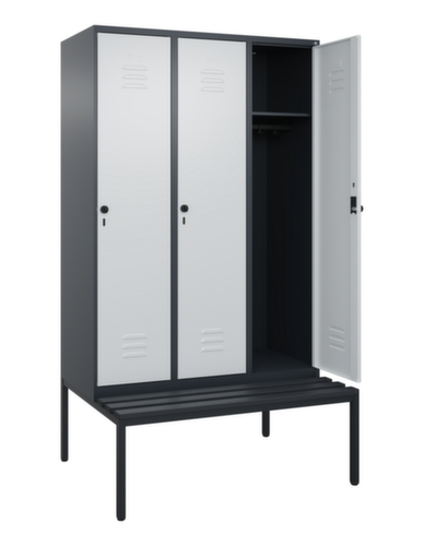 C+P Spind Classic Plus mit Sitzbank, Abteilbreite 400 mm