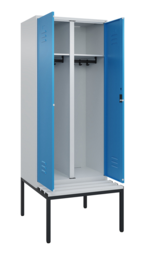 C+P Sitzbank-Spind Classic Plus für Schwarz-Weiß-Trennung, Abteilbreite 400 mm