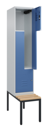 C+P Z-Spind Classic Plus mit untergebauter Sitzbank, Abteilbreite 400 mm