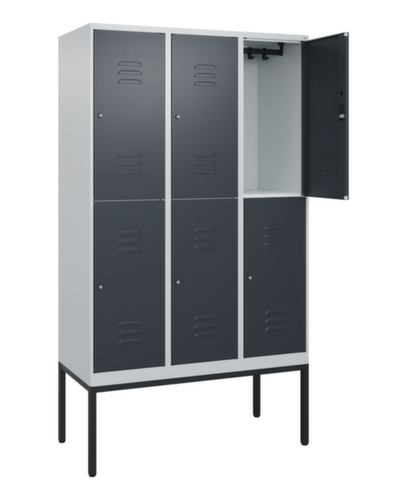 C+P Doppelstöckiger Spind Classic Plus, Abteilbreite 400 mm