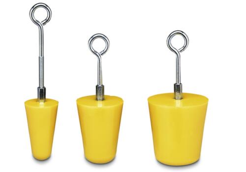 Abdichtstopfen aus PU in gelb