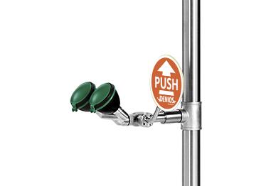 Körper- und Augendusche mit 2 fixen Brauseköpfen