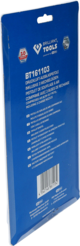 Brilliant Tools Druckluft-Ausblaspistole inklusive 3 Wechseldüsen