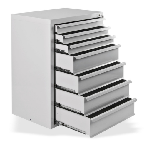 Schubladenschrank MAMMUT, 7 Schublade(n), RAL7035 Lichtgrau/RAL7035 Lichtgrau