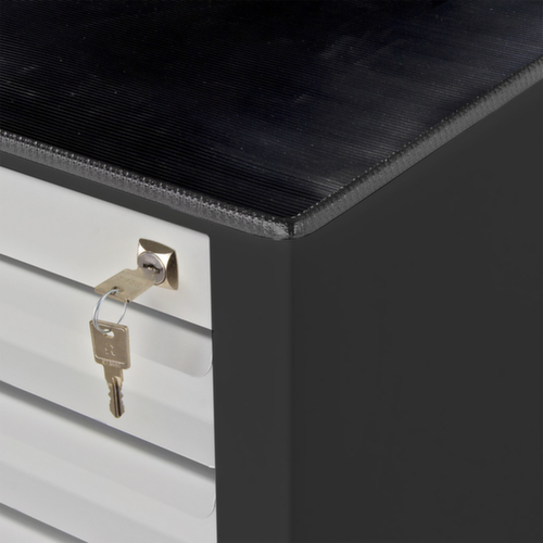 Schubladenschrank MAMMUT, 8 Schublade(n), RAL7016 Anthrazitgrau/RAL7035 Lichtgrau