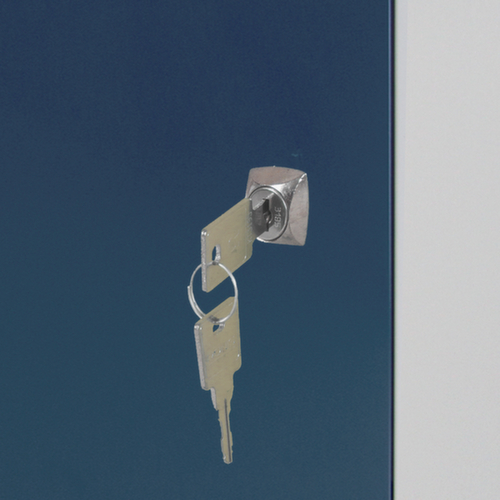 Fahrbare Werkbank, 1 Schrank, 2 Ablageböden, RAL7035 Lichtgrau/RAL7016 Anthrazitgrau