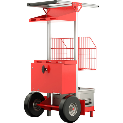 MUNK Sicherheitskarre SafeCaddy® "Erste Hilfe", Traglast 51,2 kg, Polyurethan-Bereifung