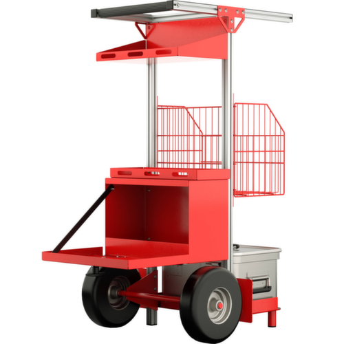 MUNK Sicherheitskarre SafeCaddy® "Erste Hilfe", Traglast 51,2 kg, Polyurethan-Bereifung