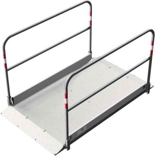 Schake Grabenbrücke mit Trittfläche aus Aluminium, Länge x Breite 1700 x 1000 mm