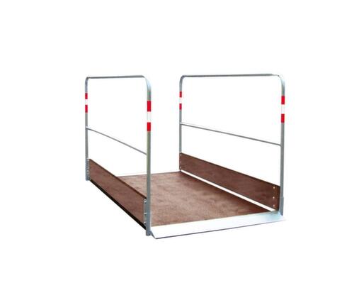 Schake Grabenbrücke mit Trittfläche aus Holz, Länge x Breite 3200 x 1000 mm