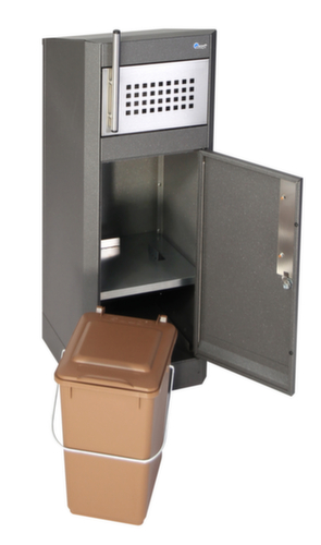 stumpf Abfallbehälter Binox Hybrid-Bio-25, 25 l, eisenglimmer
