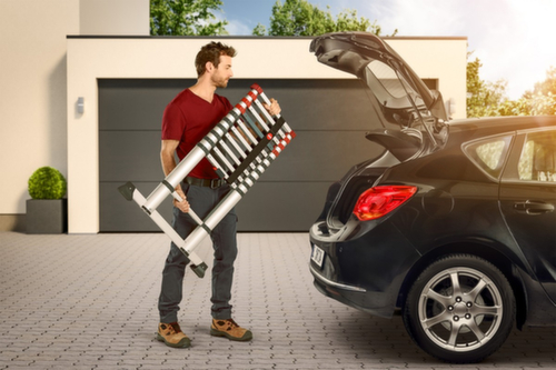 Hailo Teleskop-Anlegeleiter FlexLine T80 mit Sprossen