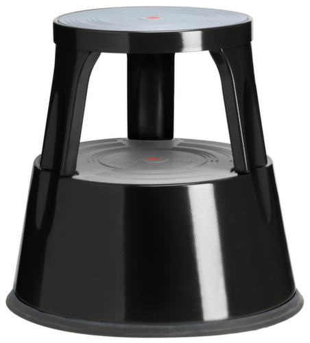 UDOBĂR Robuster Rolltritt fĂŒr starke Beanspruchung, Metall, RAL9005 Tiefschwarz