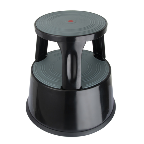 UDOBĂR Robuster Rolltritt fĂŒr starke Beanspruchung, Metall, RAL9005 Tiefschwarz