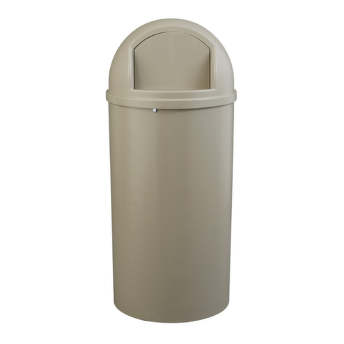 Rubbermaid Feuerhemmender Abfallbehälter Marshal® Classic, 80 l, beige, Deckel beige