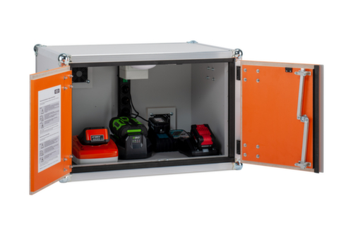 Explosionsgeschützter Lithium-Ionen-Ladeschrank BASIC 8/5, Höhe x Breite x Tiefe 520 x 800 x 660 mm