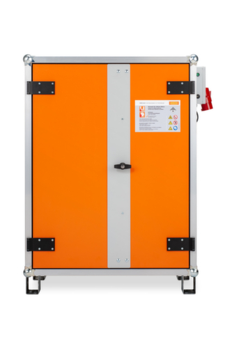 Explosionsgeschützter Lithium-Ionen-Ladeschrank PREMIUM 8/10 unterfahrbar, Höhe x Breite x Tiefe 1110 x 800 x 660 mm