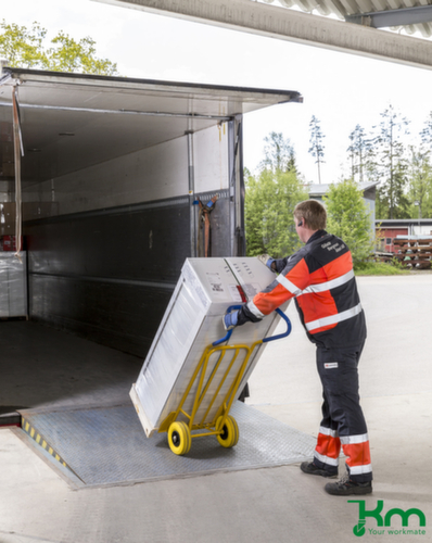 Kongamek Sackkarre mit Klappschaufel, Traglast 250 kg, Polyurethan-Bereifung