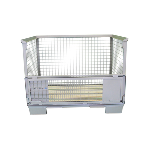 Gitterbox-Palette mit Klappe, Länge x Breite 1200 mm x 800 mm