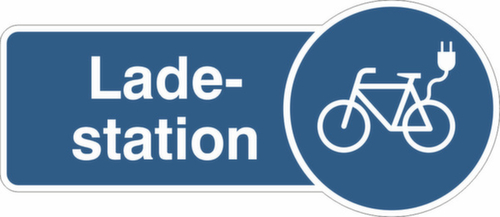Hinweis-Kombischild, ""Ladestation" E-Bike"