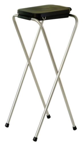 UDOBÄR Müllsackständer, für 120-Liter-Säcke, silber, Deckel schwarz