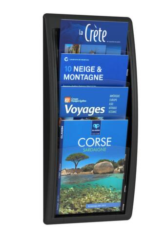 Paperflow Wandprospekthalter Quick Fit, 4 Ablagen, Gestell schwarz