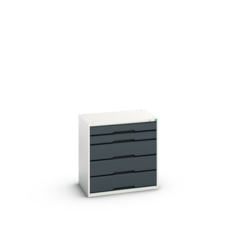 bott Schubladenschrank verso, 5 Schublade(n), RAL7035 Lichtgrau/RAL7016 Anthrazitgrau