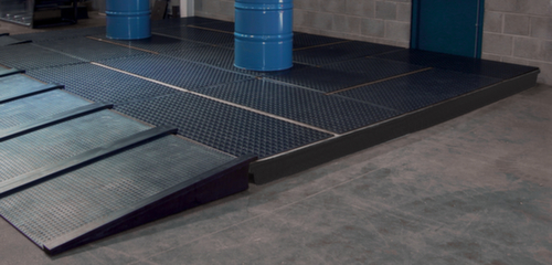 Lacont Auffahrrampe für PE-Auffangwanne, Breite 810 mm