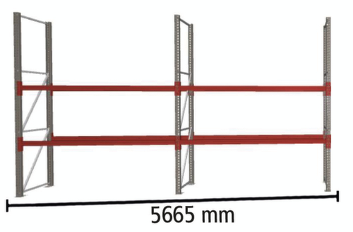 META Palettenregal MULTIPAL für 12 Paletten, 5665 mm breit, 3 Lagerebenen